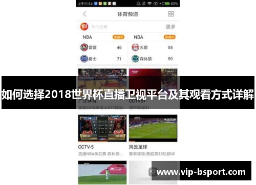 如何选择2018世界杯直播卫视平台及其观看方式详解